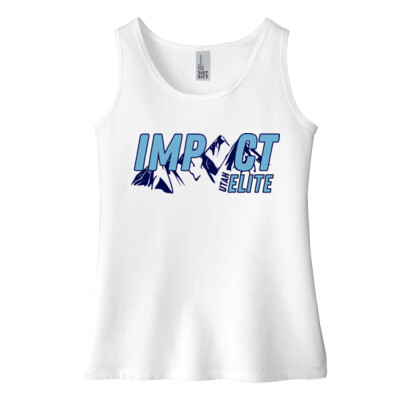 Girls Youth Impact Elite Softball White Tank Top Thumbnail